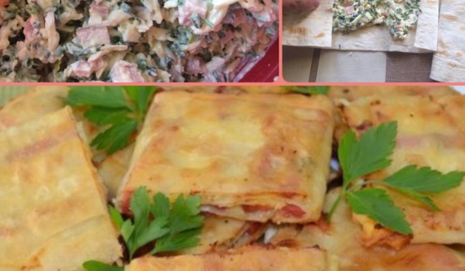 Рецепт жареного лаваша с начинкой