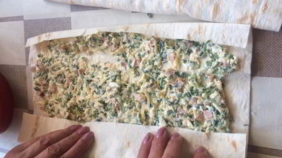 жареный лаваш с начинкой