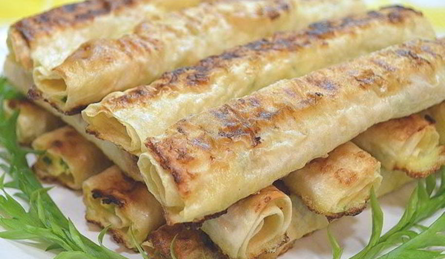 Рецепт жареного лаваша с сырной начинкой