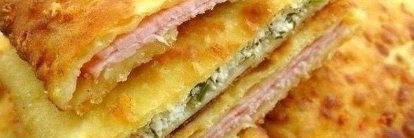 Быстрые лепешки из сыра с начинкой