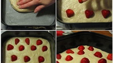 фокачча с клубникой