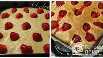 фокачча с клубникой