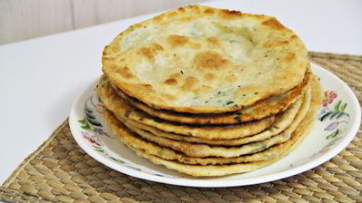 китайские лепешки с зеленью
