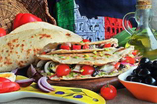 Лепешки пьядины с начинками