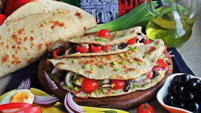 лепешки пьядины с начинками