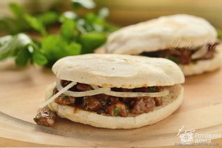 Лепешки с мясом по-китайски