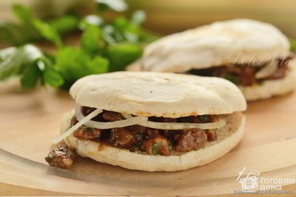 Лепешки с мясом по-китайски