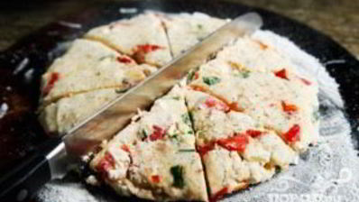 лепешки с овощами и сыром фета