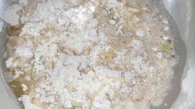 пшенично-ржаные лепешки с луком