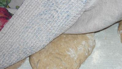 пшенично-ржаные лепешки с луком