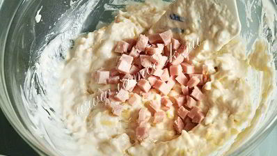 сырные лепешки с ветчиной