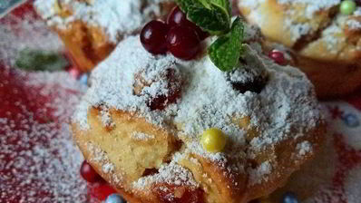 ароматные новогодние маффины