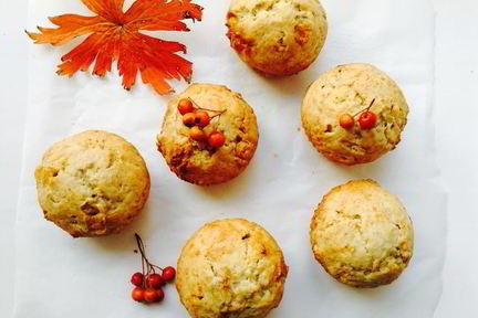 Банановые маффины с белым шоколадом