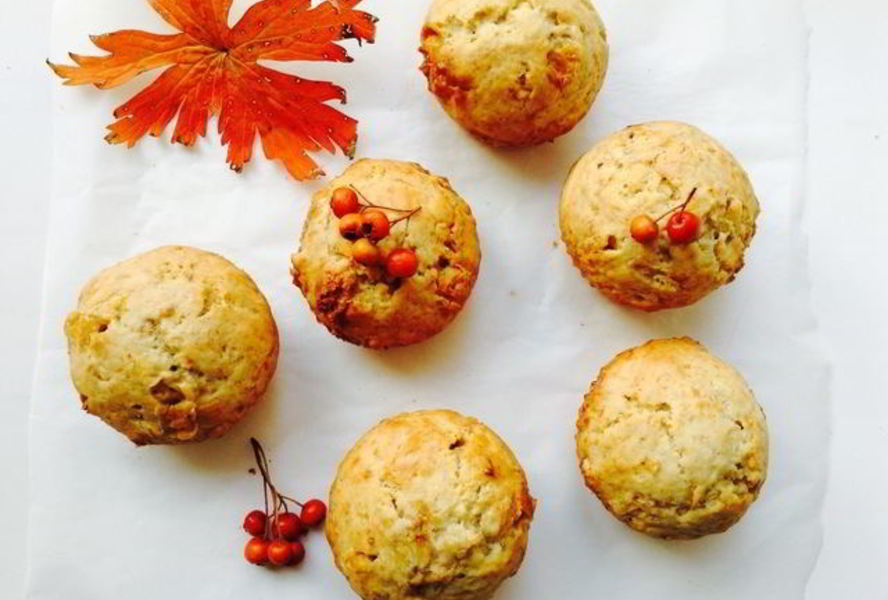 Банановые маффины с белым шоколадом