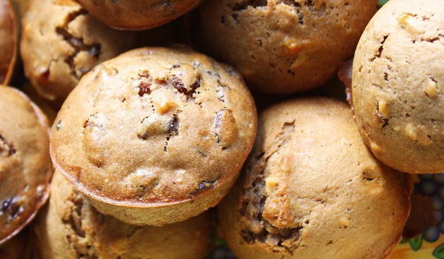 Рецепт банановых маффинов с орехами