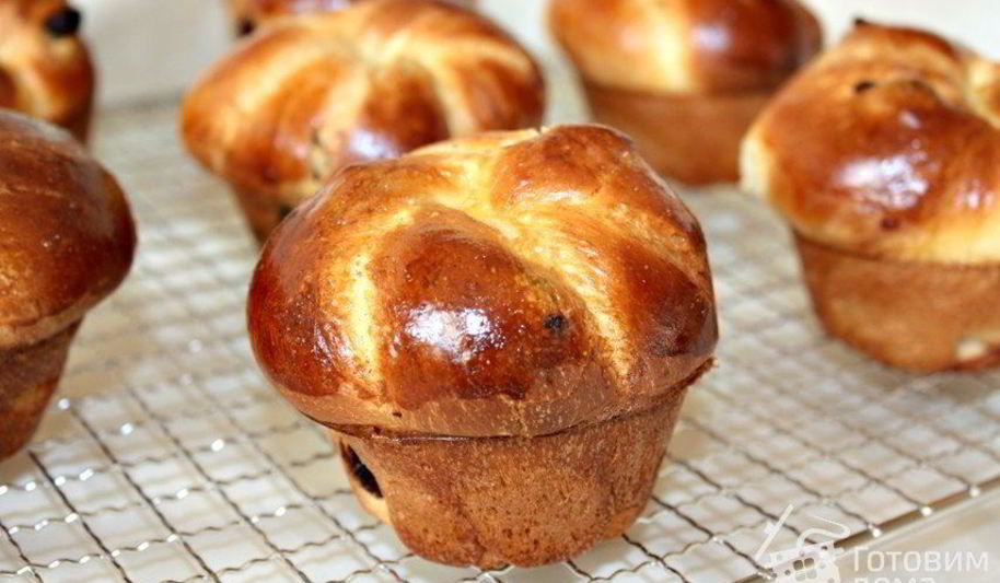 Рецепт бриошей-маффинов с изюмом