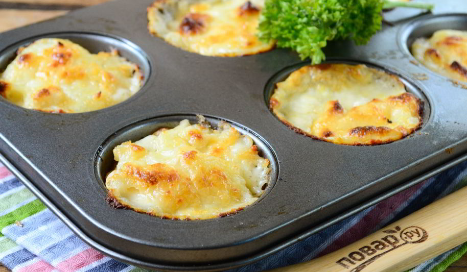 Рецепт гратен из картофеля в стиле маффинов