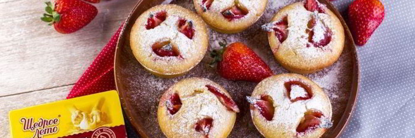 Клубничные маффины