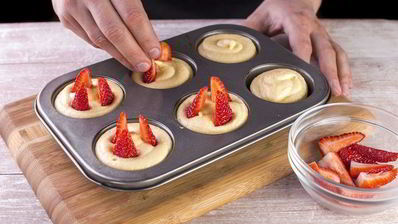 клубничные маффины