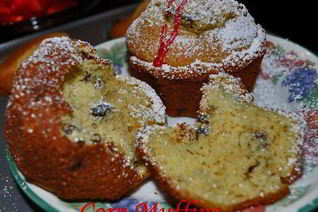 Кукурузные маффины с голубикой