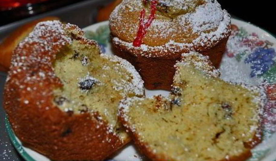 Рецепт кукурузных маффинов с голубикой