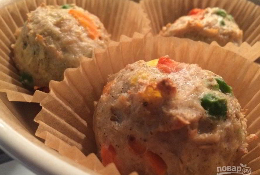 Куриные маффины с отрубями