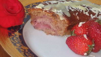 маффины из белого шоколада и клубники