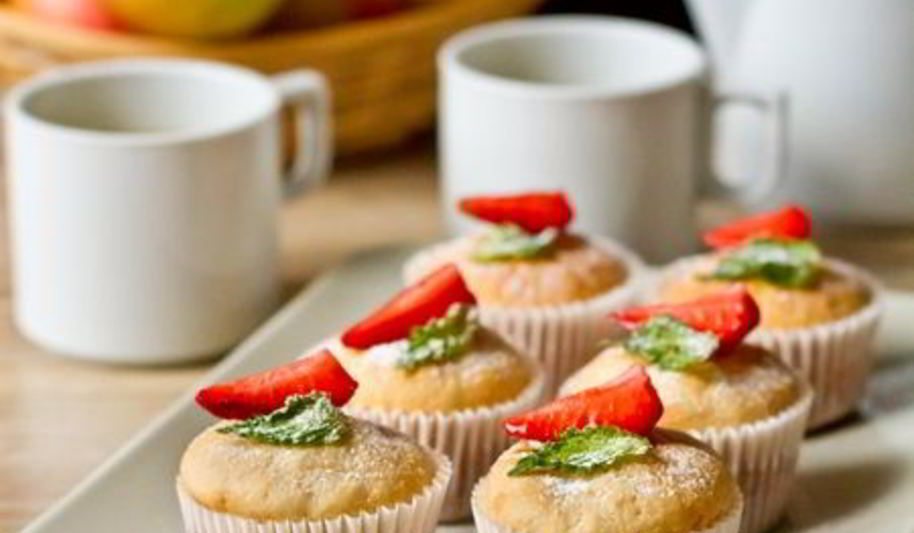 Рецепт маффинов на клубничном йогурте