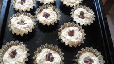 маффины на ряженке с шоколадом