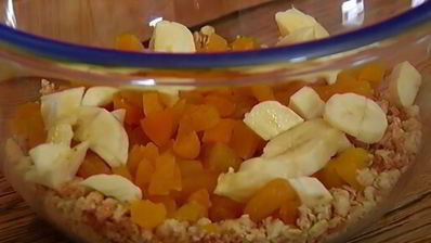 маффины с бананом и курагой