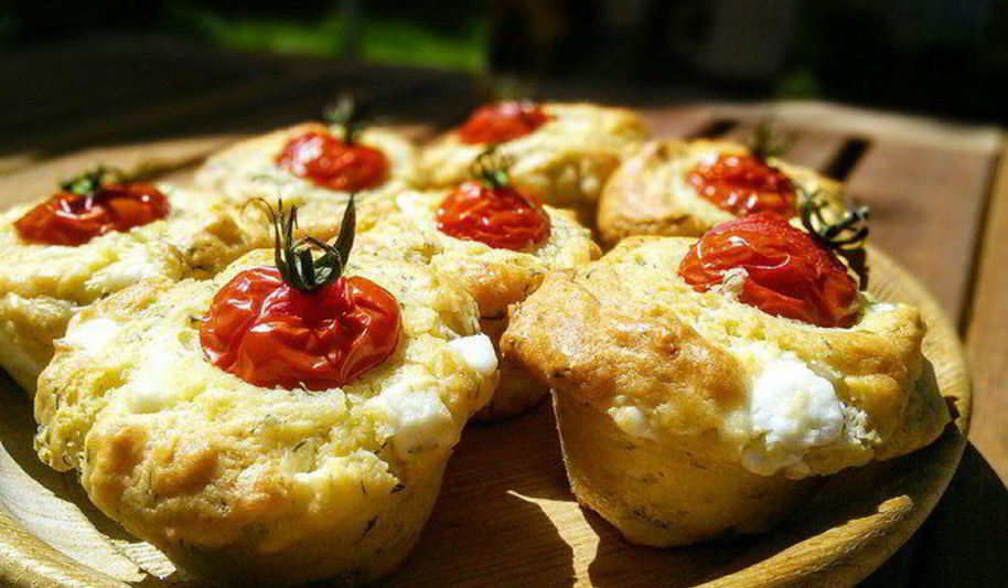 Рецепт маффинов с фетой и зеленью