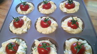 маффины с фетой и зеленью