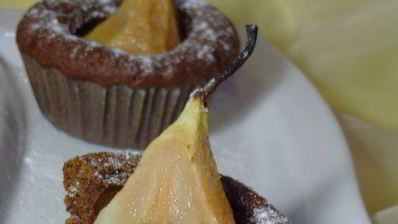 маффины с грушей и шоколадом