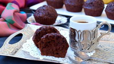 маффины с какао и бананом