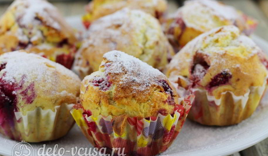 Рецепт маффинов с малиной