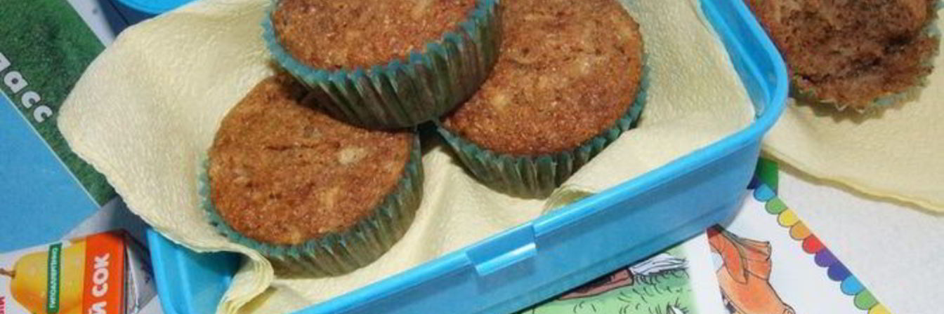 Маффины с отрубями, медом и яблоком