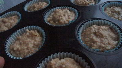 маффины с отрубями, медом и яблоком