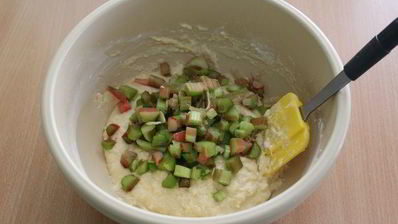 маффины с ревенем и марципановым штрейзелем