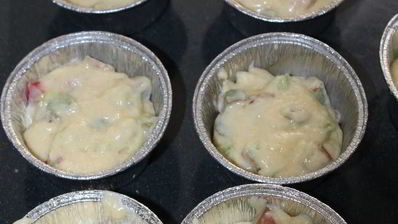 маффины с ревенем и марципановым штрейзелем