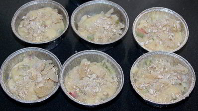 маффины с ревенем и марципановым штрейзелем