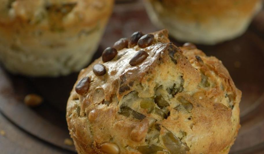 Рецепт маффинов с щавелем и кедровыми орешками