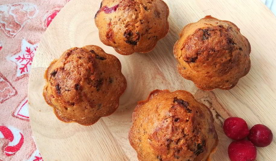 Рецепт маффинов с шоколадом и вишней