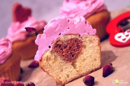 Маффины Валентинка