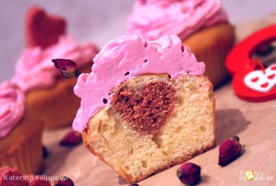 Маффины Валентинка