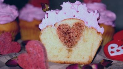 маффины валентинка