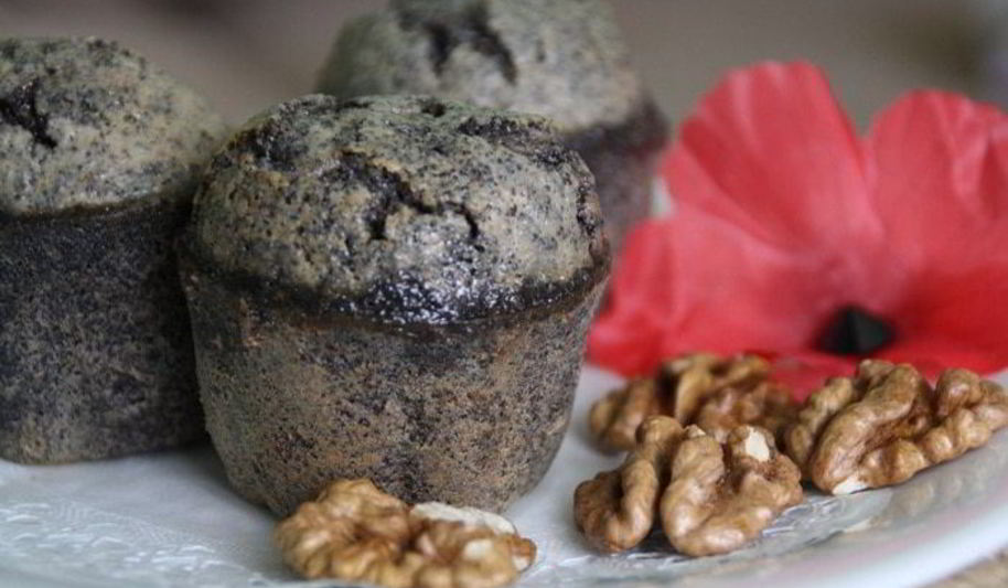 Рецепт макова-орехового маффин без муки