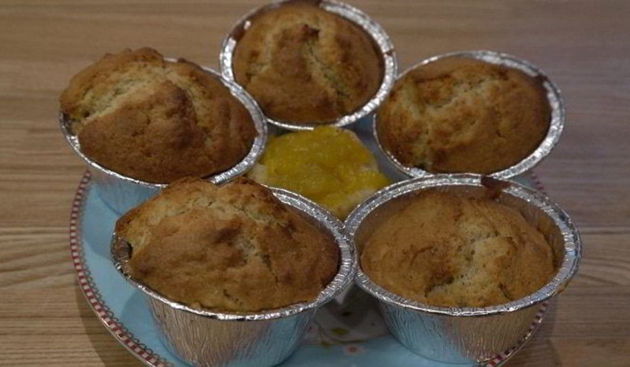 Рецепт миндальных маффинов с манго