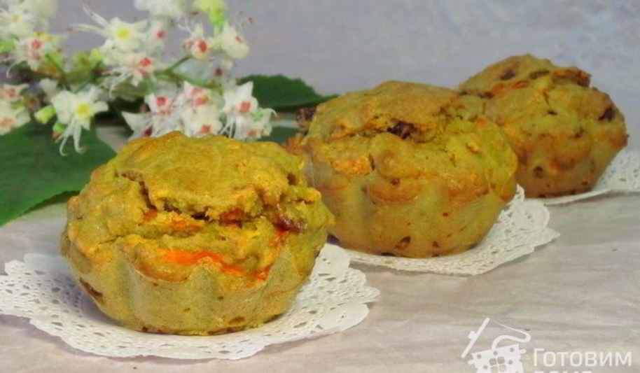 Рецепт морковна-овсяных маффины с финиками