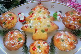 Новогодние маффины из манки