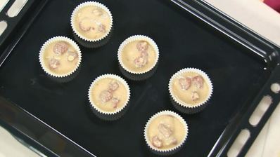 овсяные маффины с малиной